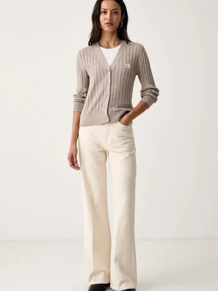 Calvin Klein Jeans Kardigán tmelová béžová