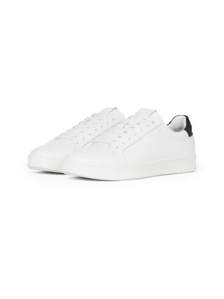 Calvin Klein Sneakers Low Top Lace Up Woven alb