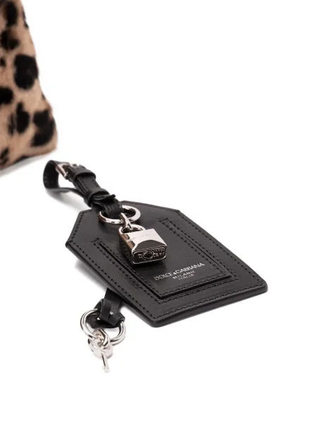 Geantă Dolce & Gabbana cu imagine cu model leopard maro