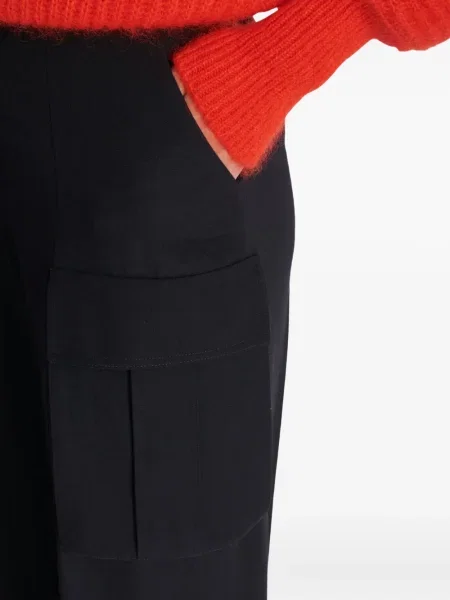 Pantaloni cargo Balmain de lână negru