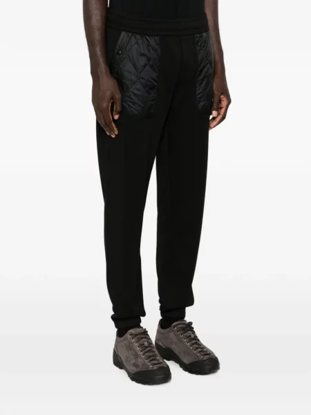 Matlasat pantaloni Moncler alergare negru