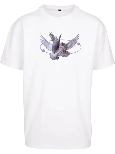 Mister Tee Tričko Vive la Liberte tmavě šedá / šeříková / světle fialová bílá