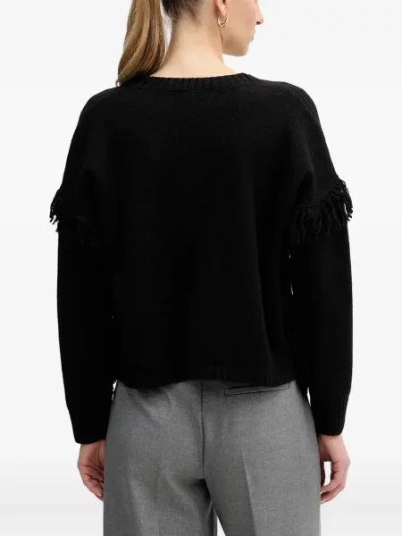 Pulover Benetton cu franjuri negru