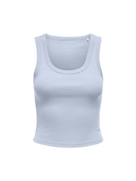 Top Only bez rękawów z okrągłym dekoltem niebieski