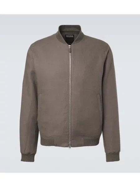 Geacă bomber Zegna de in gri