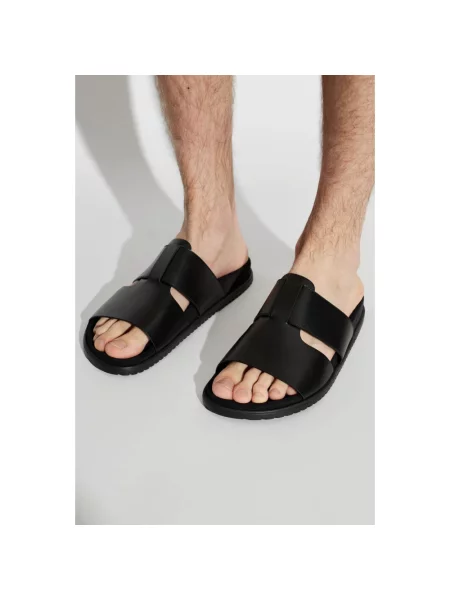 Klapki Dolce And Gabbana skórzane casual czarne