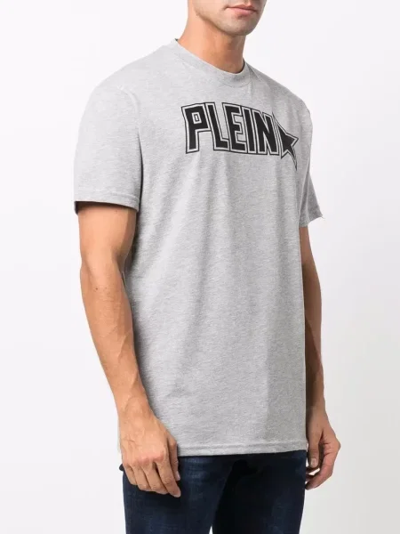 Tričko Philipp Plein s potiskem šedé