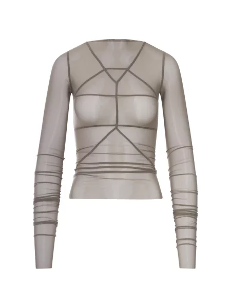 Koszulka Rick Owens tiulowa brązowa