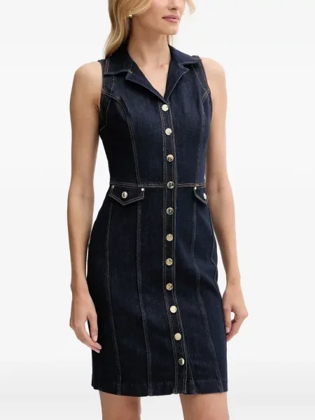 Sukienka midi Guess niebieska