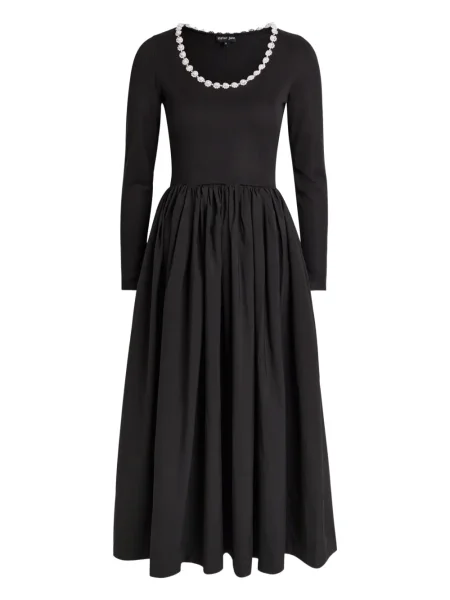Sukienka maxi Sister Jane do kolan z koralikami garniturowa czarna