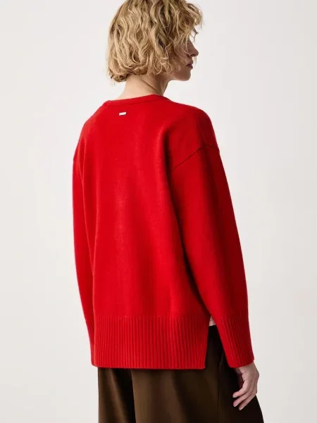 Calvin Klein sweter wełniany czerwony