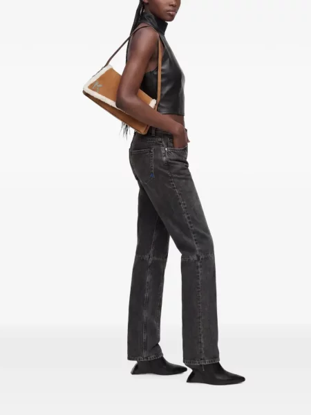 Τσάντα Karl Lagerfeld Jeans σουέτ καφέ