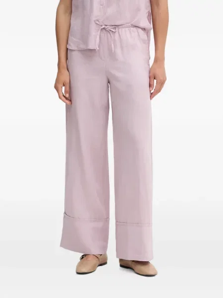 Pantaloni palazzo Benetton cu cordon roz