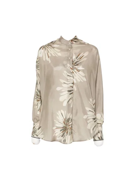 Koszula Brunello Cucinelli brązowa