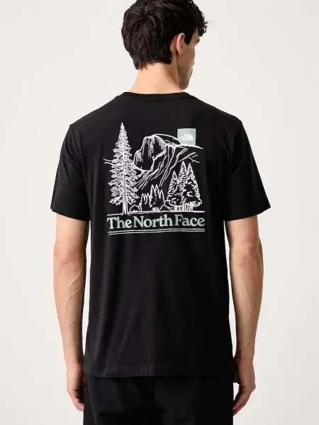 The North Face T-shirt z bawełną Monte czarna