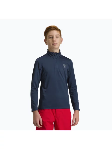 Rossignol Boy Zip Warm Stretch детски ски суитшърт тъмно тъмносин синьо