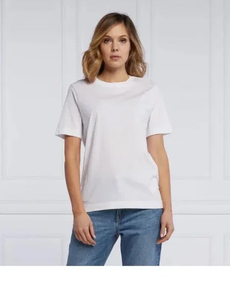 BOSS BLACK Tricou Ecosa | Relaxed fit alb