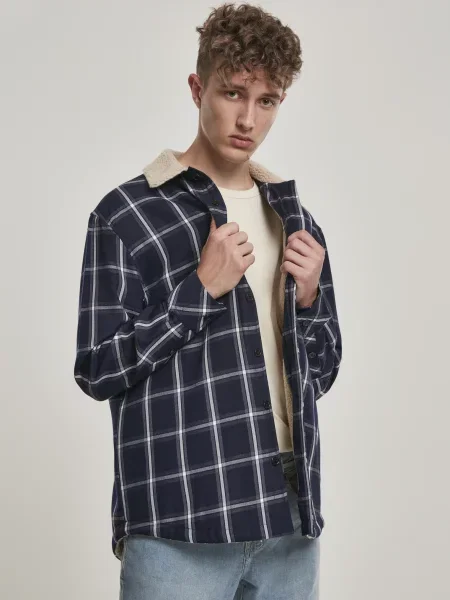 Kurtka Urban Classics w kratę czarna