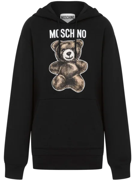 Hanorac cu glugă Moschino cu imagine teddy negru