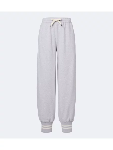 Pantaloni sport Brunello Cucinelli din jerseu gri