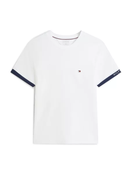 TOMMY HILFIGER Tricou bleumarin / roșu cireș alb