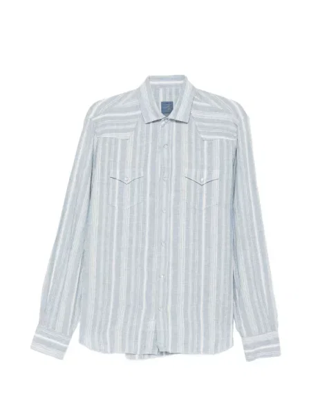 Pruhované pruhované košile Barba modré