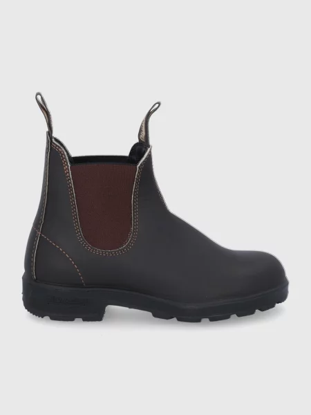 Blundstone Ghete Chelsea de piele femei cu plat maro