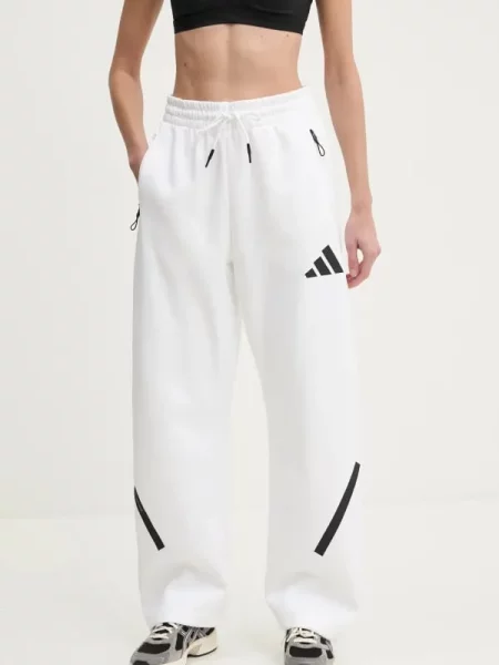 Adidas melegítőnadrág Z.N.E. bézs nyomott mintás fehér