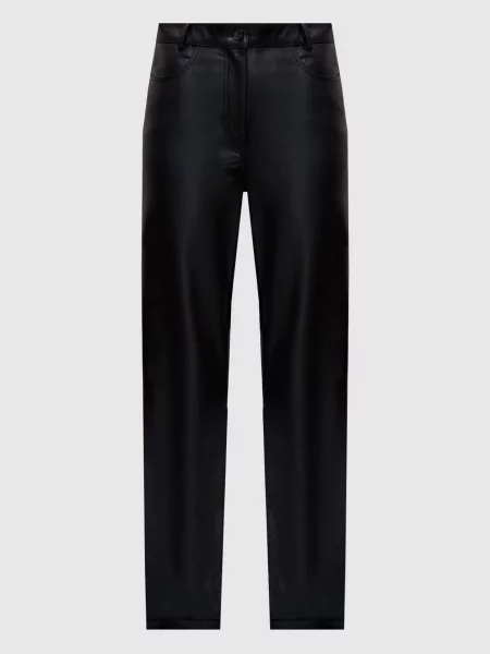 Кожаные брюки Toteme черные
