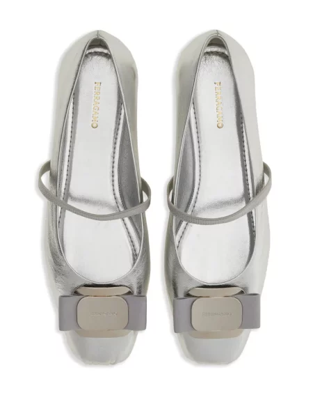 Μπαλαρίνες Ferragamo ασημί