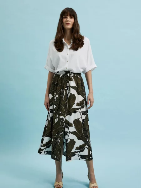 Fustă midi Moodo până la genunchi alb