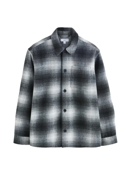 Next Srajca svetlo siva / črna bela