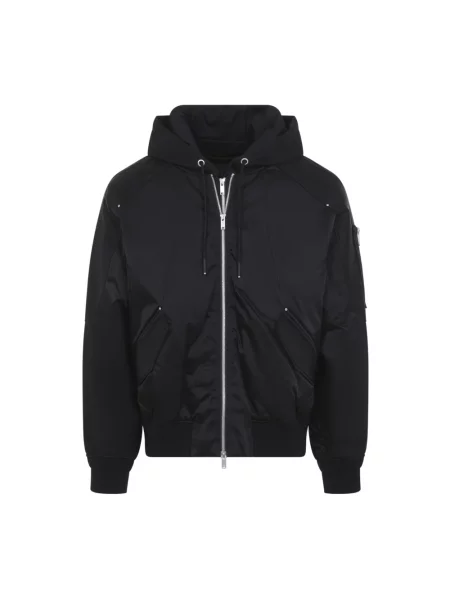 Satynowy kurtka bomber Moose Knuckles czarny