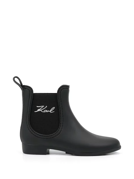 Cizme scurte Karl Lagerfeld cu autograf negru