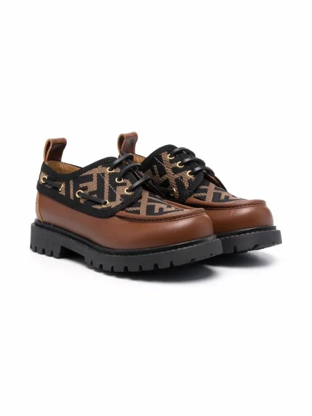 Dětské polobotky Fendi hnědé