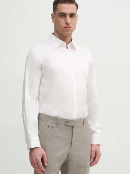 Armani Exchange cămașă pentru bărbați din cu alb