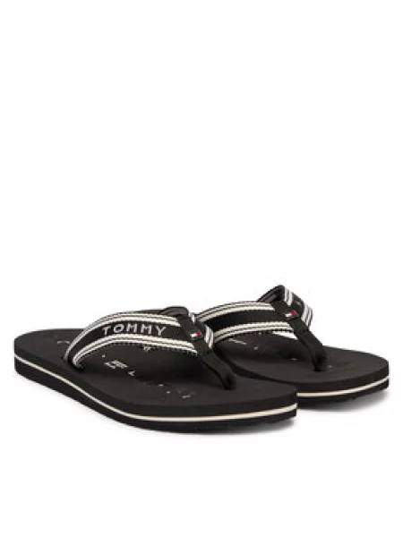 Žabky Tommy Hilfiger Webbing Summer Sandal black černé