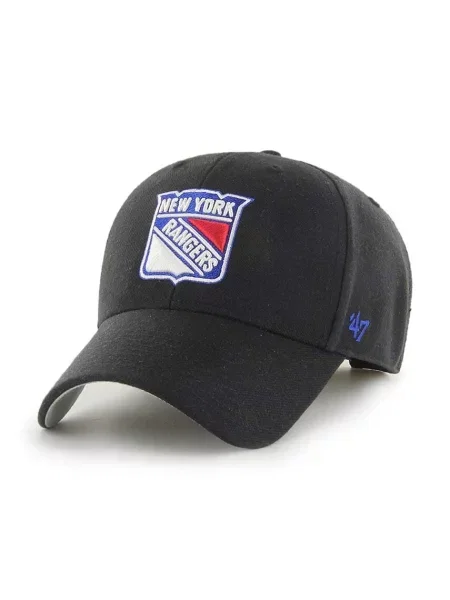 Шапка с козирка NHL New York Rangers с апликация черно