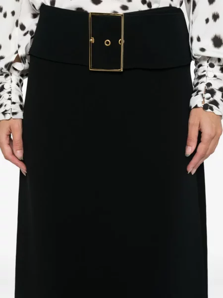 Fusta mini Rowen Rose cu cataramă negru