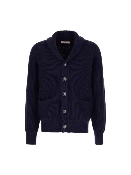 Sweter Brunello Cucinelli niebieski