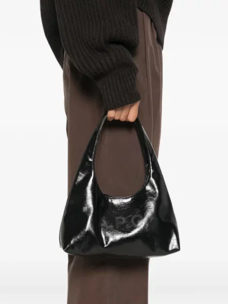 Geantă shopper A.p.c. cu imagine negru