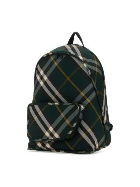 Lniana torba Burberry zielona