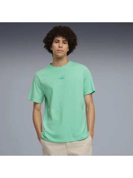 PUMA koszulka Essentials z małym logo No. 1 Odzież S zielony