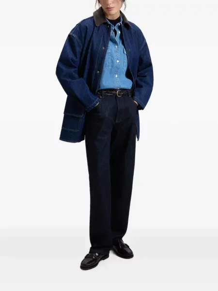 Gulerat geacă de blugi Woolrich albastru