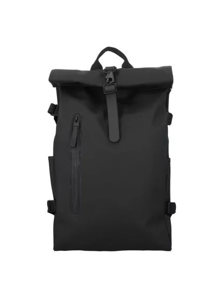 Rains Rolltop Rucksack Large W3 Black Unisex Plecaki i torby Rains Size: One size czarny