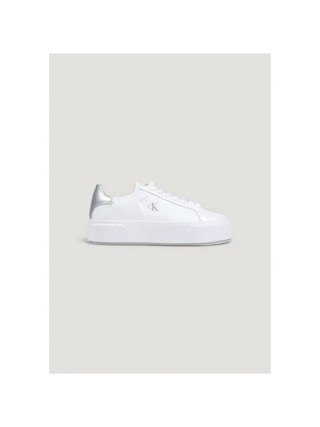 Calvin Klein Sneakers Flatform Lace Up Lth Met alb