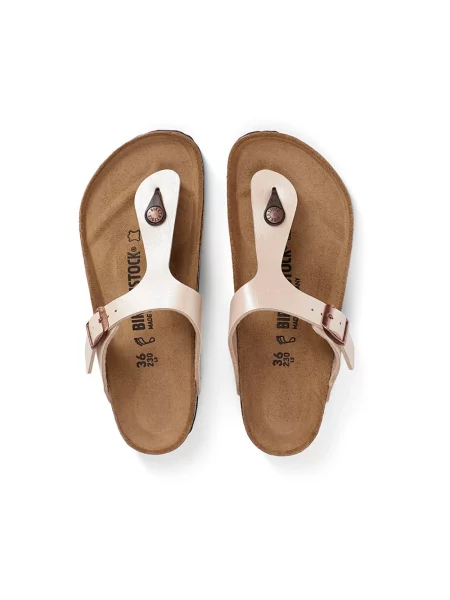 Klapki Birkenstock z perełkami białe