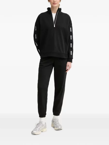 Hanorac cu fermoar Dkny cu autograf negru