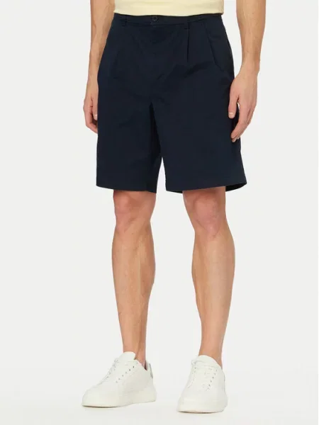 Calvin Klein Jeans Kratke hlače iz tkanine Mornarsko modra