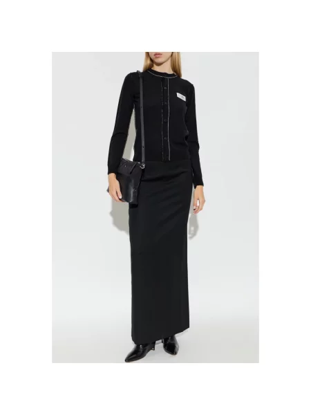 Kardigan Mm6 Maison Margiela wełniany czarny